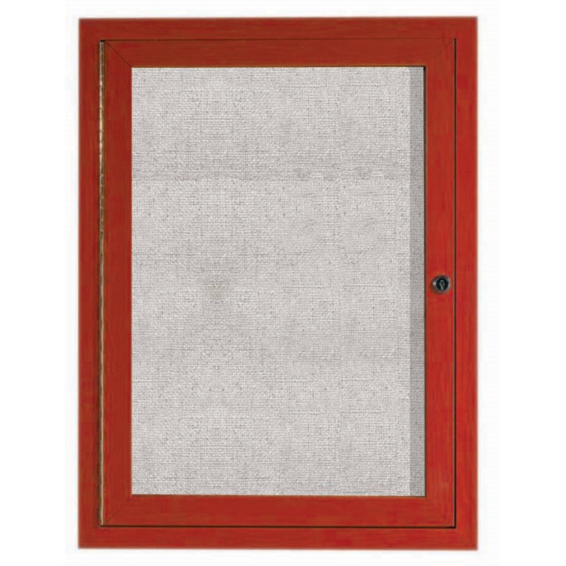 Tableau d’affichage mural fermé à l’extérieur, Cerisier, H 36 po x l 24 po x P 2 po