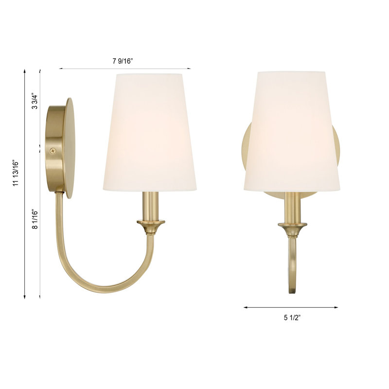 Zaahirah Flush Wall Mount Sconces, Vibrant Gold