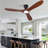 52-inch Recessed Ceiling Fan with Light, Remote Control, Solid Wood Blades, Dimmable, Reversible, Quiet Operation, Power-Off Memory, Low-Profile Design
