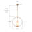 1 - Light Single Cylinder Amor Pendant Ring Circle Lamp