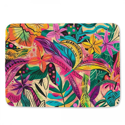 Tapis de salle de bain à feuilles
