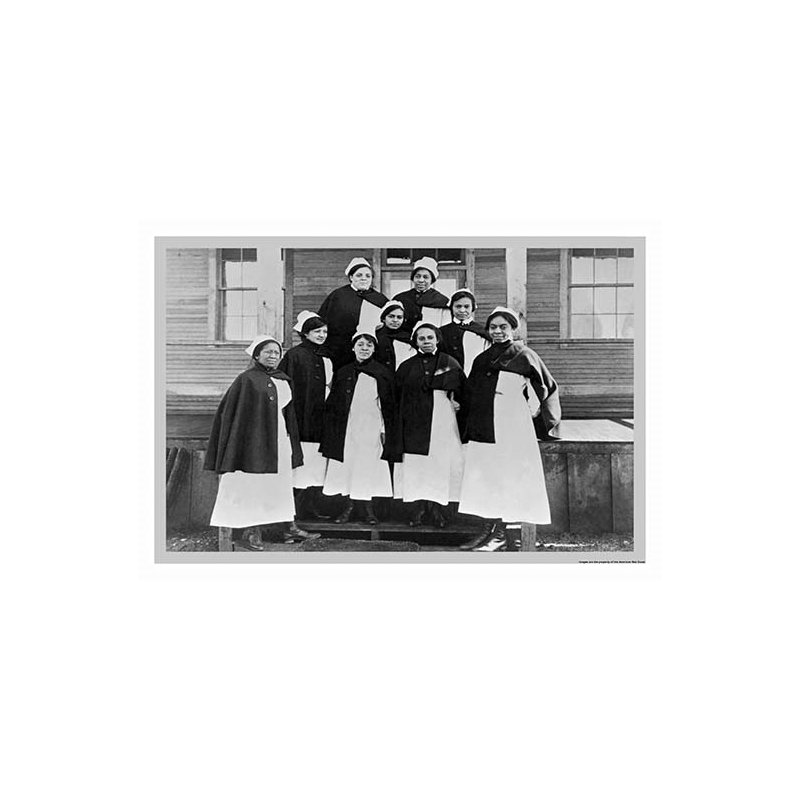 « red cross infirmières », reproduction de photo, H 24 po x l 36 po x P 1,5 po