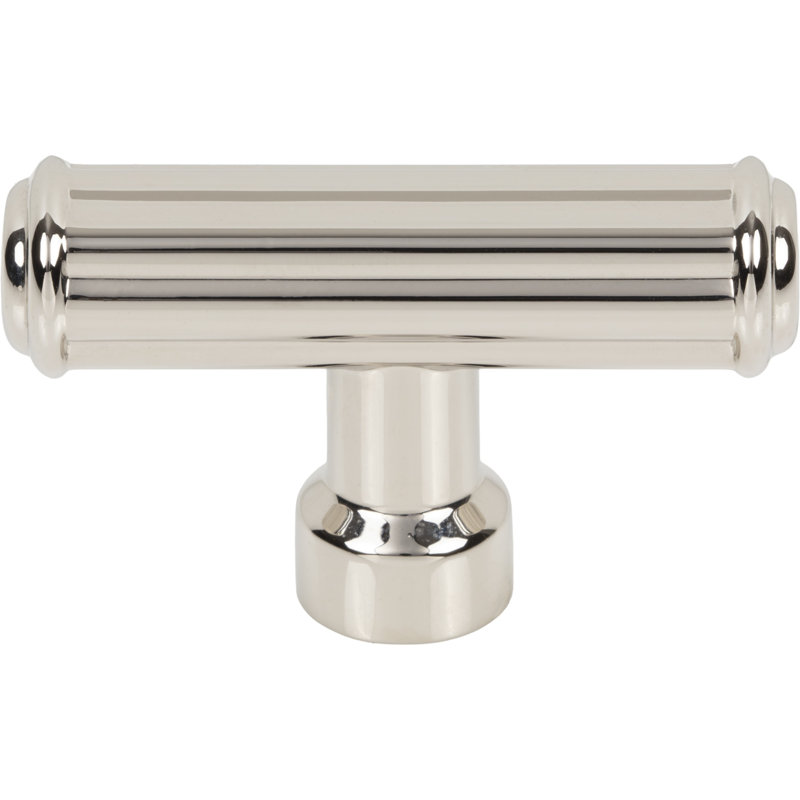 Pemberton 2 1/4" Length Bar Knob, Polished Nickel