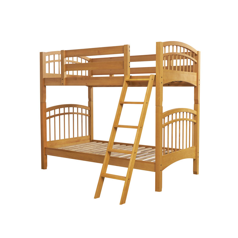 Sandisfield Kids Twin Over Twin Bunk Bed, Natural Birch
