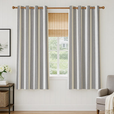 Romelia Saki Print Room Darkening Grommet Curtain Panel