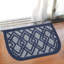 Ensemble de 2 tapis de cuisine à motif géométrique bleu marine antidérapant ultra résistant à l'eau
