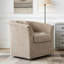 Fauteuil demi-tonneau pivotant en similicuir-2050331423