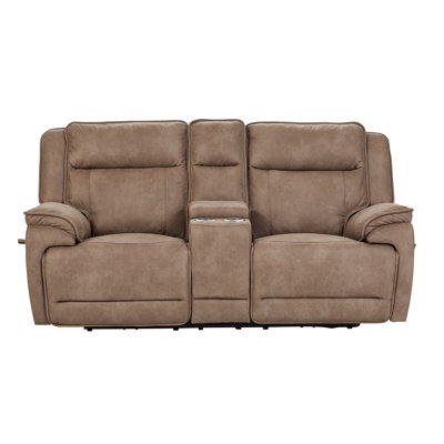 Causeuse inclinable électrique double Hochstetler, Derby fauve