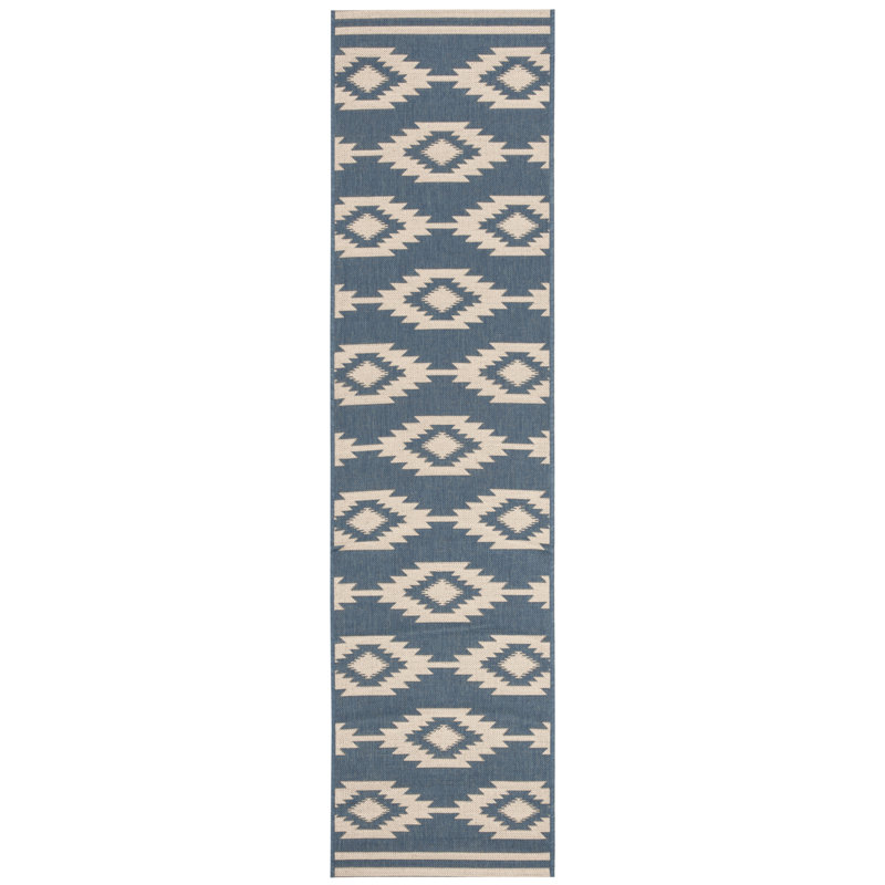 Tapis intérieur / extérieur Devito Southwestern, Tapis de couloir 2 pi 2 po x 12 pi