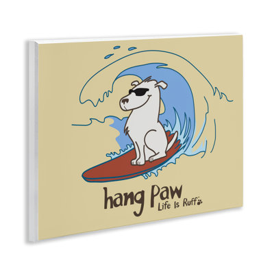  Hang Paw Surfing Dog Wall Plaque Art by LIR