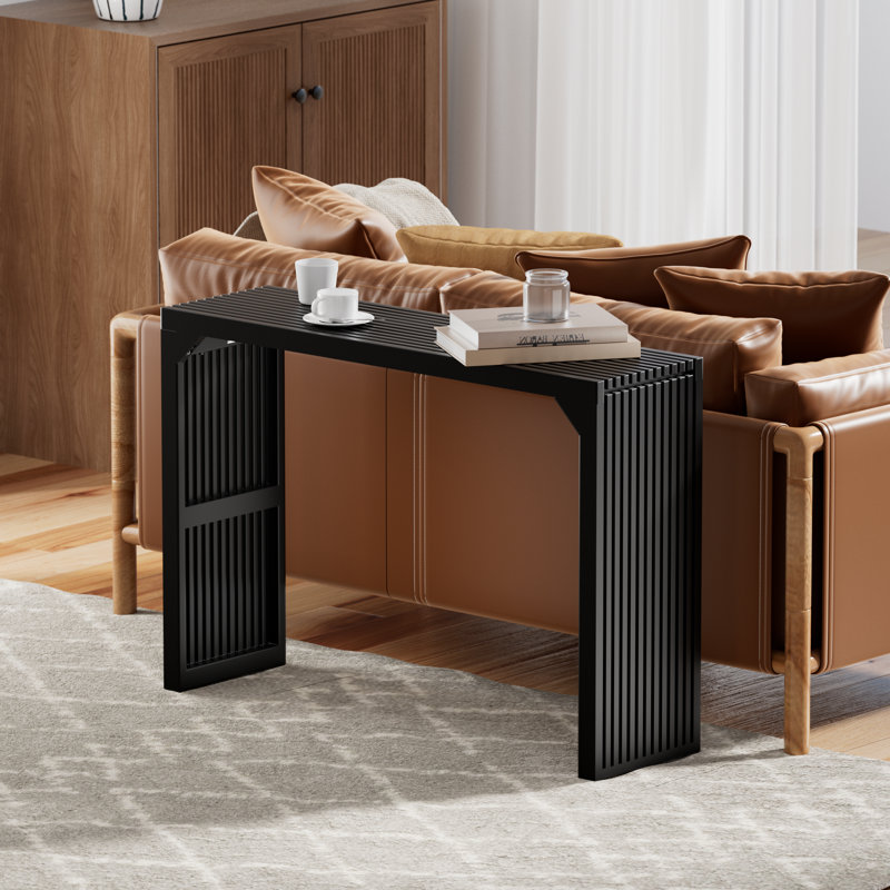 Console 46 po en bois massif pour salon, vestibule