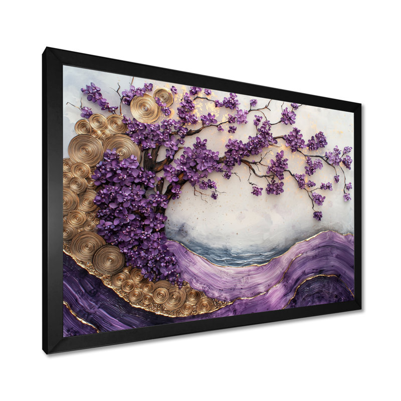 Cerisier mauve Muscanell, Cadre simple, Noir, H 12 po x l 20 po