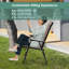 Ensemble de 4 chaises de patio portatives pliantes avec accoudoirs et dossier Bellaann