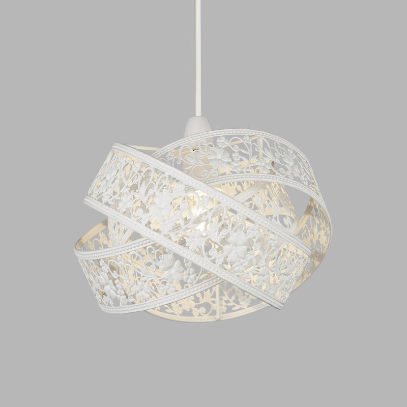 18cm H Metal Novelty Pendant Shade ( Uno ) in Matt White