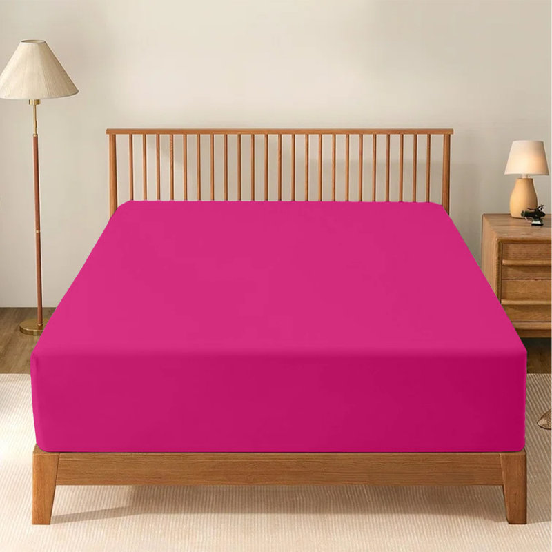Soft & Breathable Microfiber Extra Deep Fitted Sheet, Super King (6'), Pink