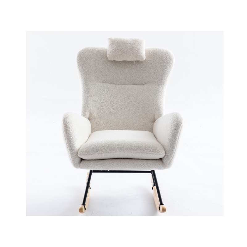 Chaise berçante, Velours blanc