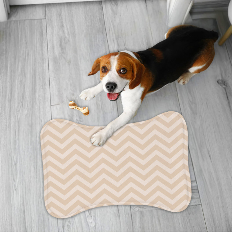 Tapis d'alimentation rose en forme d'os rose 1 pièce