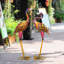 Sculpture de jardin arc-en-ciel flamant rose-1850289720