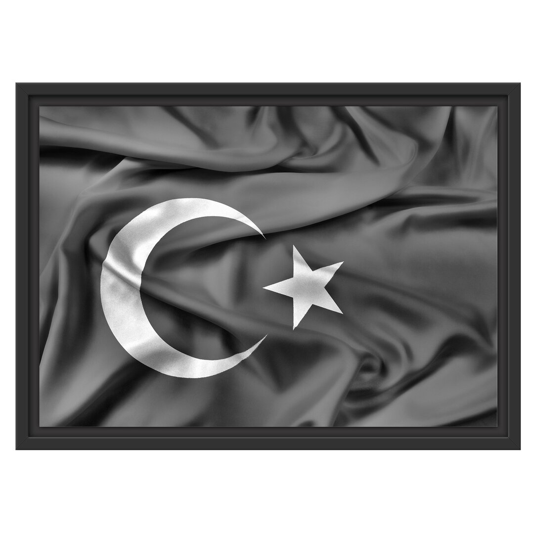 Gerahmtes Wandbild Turkey flag, Türkei Flagge