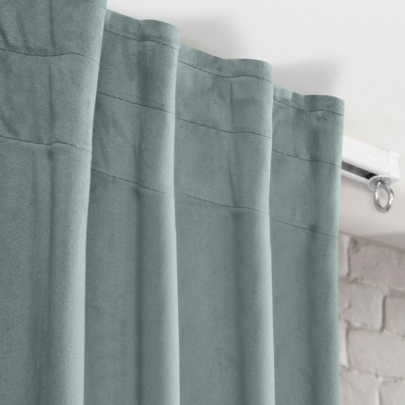 Odoaker Semi Sheer Curtains Single Panel, Grey