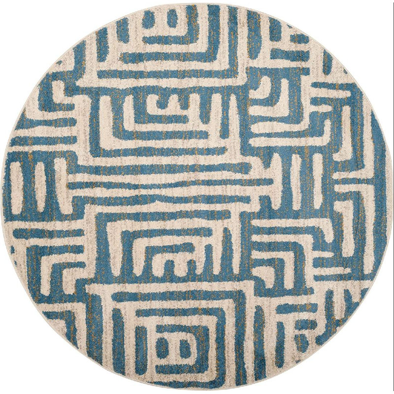 Tapis géométrique Allenby Performance, Rond 6 pi 7 po