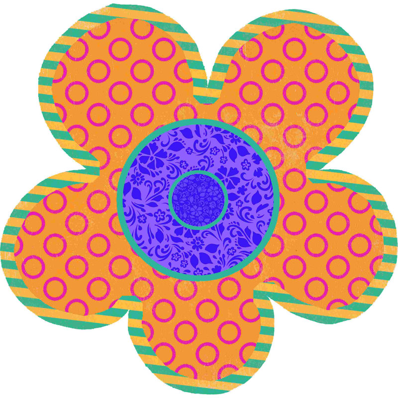 «Bright Flower 2», impression sur toile tendue, H 12 po x l 12 po