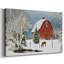 Nativité de neige blanche à minuit - Toile tendue avec châssis de qualité supérieure-811913953