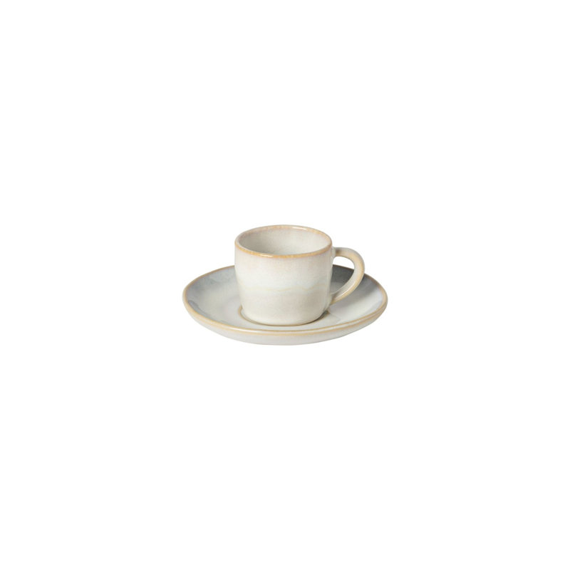 Brisa Handmade Stoneware Coffee Cup, White