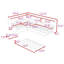 Lit plateforme en L avec lit gigogne simple et tiroirs de rangement-1377331752