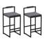 Tabourets de bar rembourrés en velours à hauteur de comptoir pour îlot de cuisine, ensemble de 2 chaises de salle à manger modernes avec repose-pieds et dossier-1680993465-1680993446