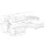 Canapé modulaire surdimensionné avec repose-pieds convertible