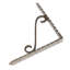 Hammer & Tongs - Notched Scroll Iron Shelf Bracket - D205mm - Raw