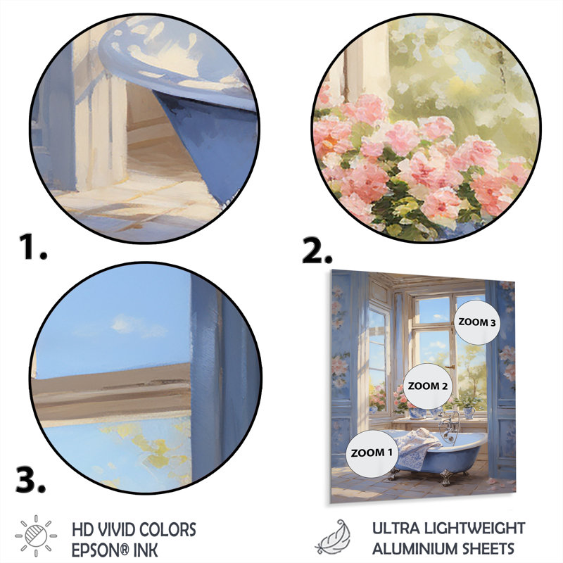 Bathroom Serenity V - Art mural en métal pour salle de bain, H 40 po x l 30 po x P 1,5 po