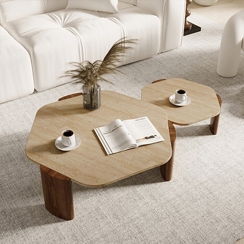 Nordic-style Bunching Tables, 13.78" H x 35.43" L x 35.43" W