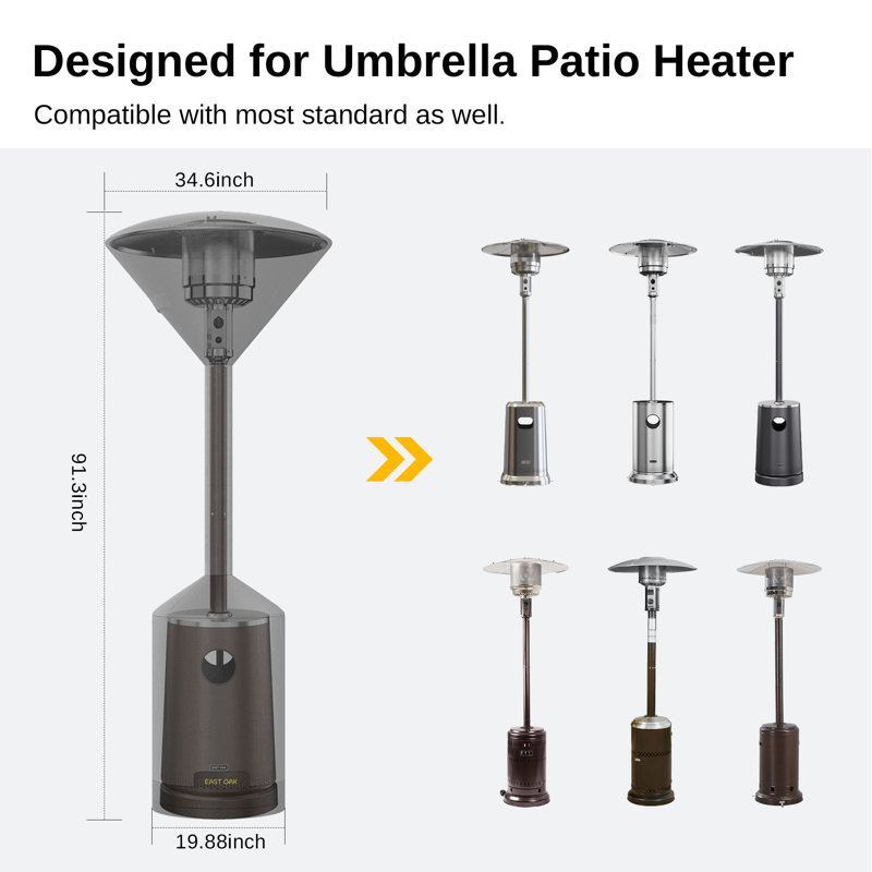 Housse pour chauffe-terrasse d'extérieur Eeast Oak