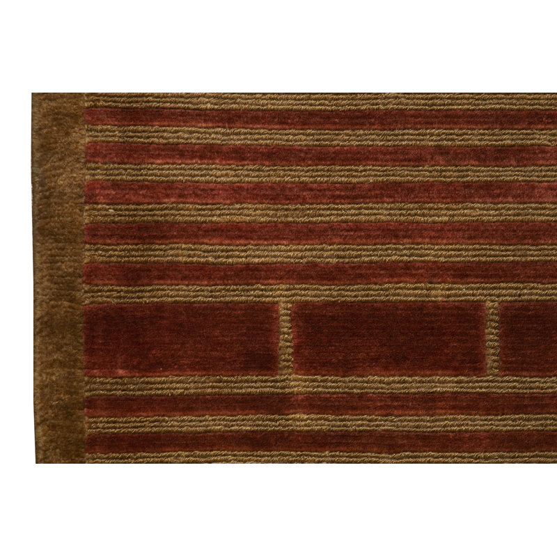 Tapis bleu marine et bleu de haute qualité noué à la main