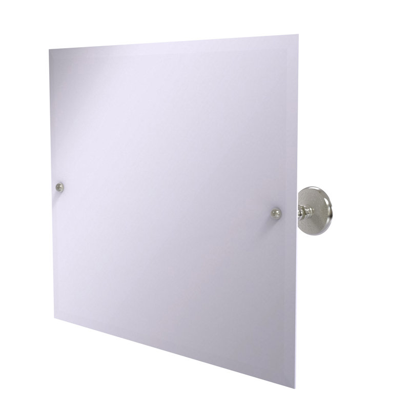 Marchmont Wall Mirror, Satin Nickel, 21" H x 26" W