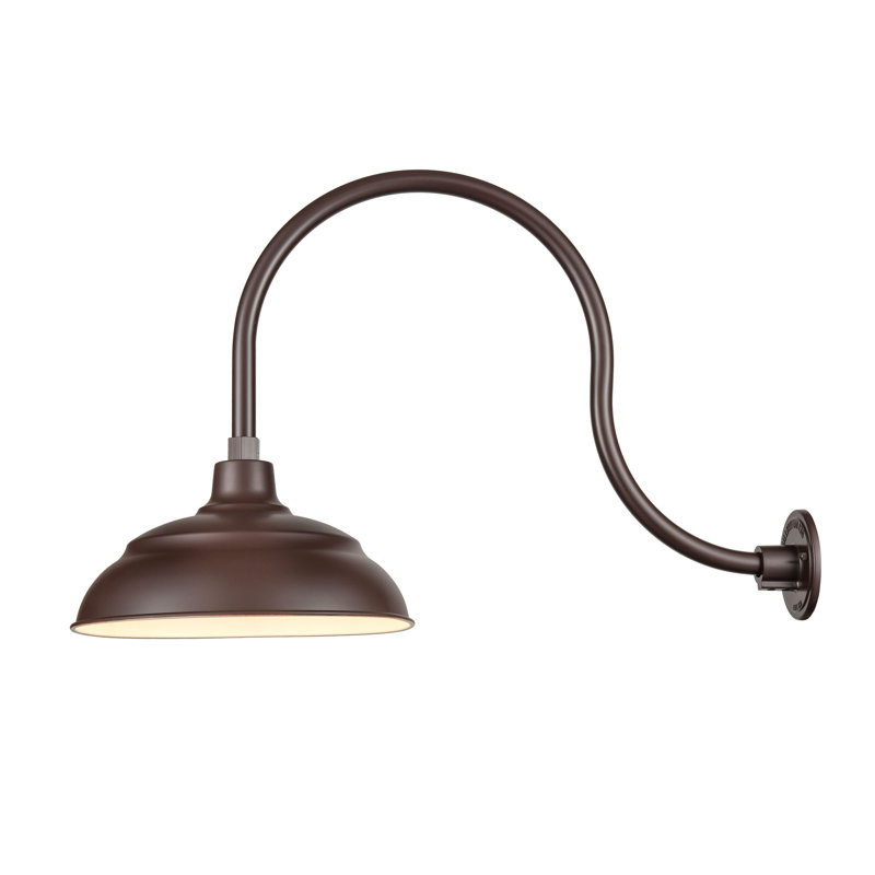 Metal Bowl Pendant Shade, 8.25" H x 14" W x 14" D, Architectural Bronze