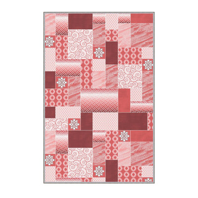 Antibacterial Woven Carpet (3D Digital Print) 4.0 x 5.9 Feet, 100% Polyester, Pile Height: 0.3 Inches | PVC Felt Dot Non-Slip Underside, Machine Washable, Perfect for Living Room & Bedroom Decor