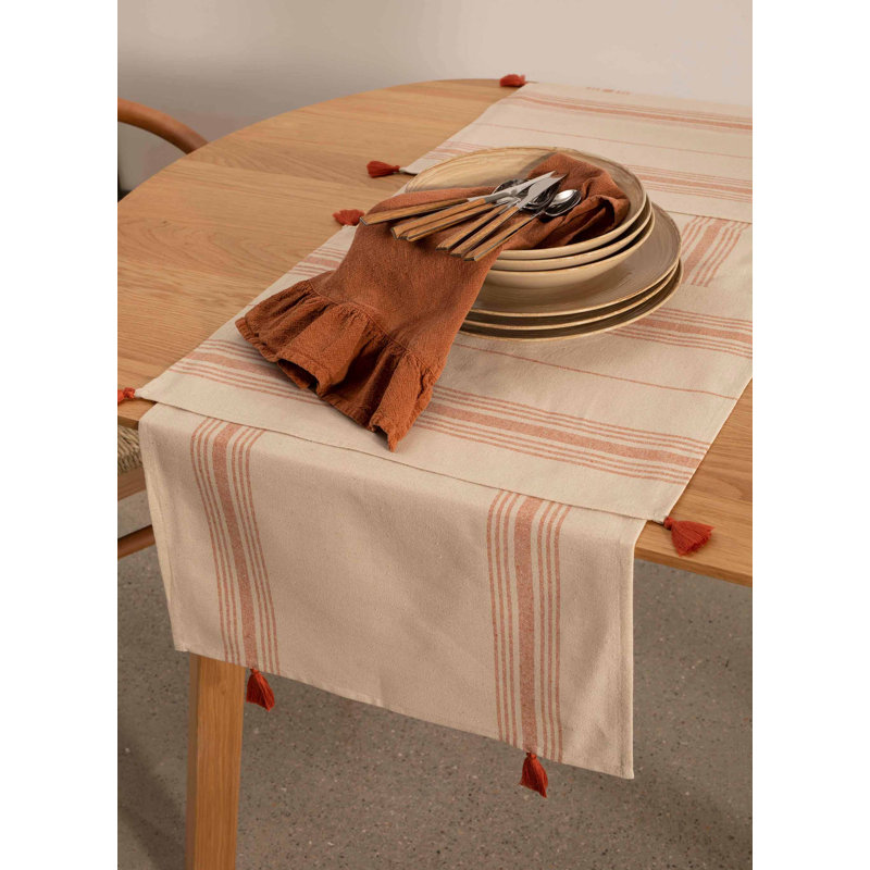 Beljot Cotton Blend Striped Rectangle Placemat