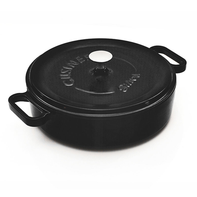 Cocotte ronde en fonte Turgla Home, Noir, 4,5 pte