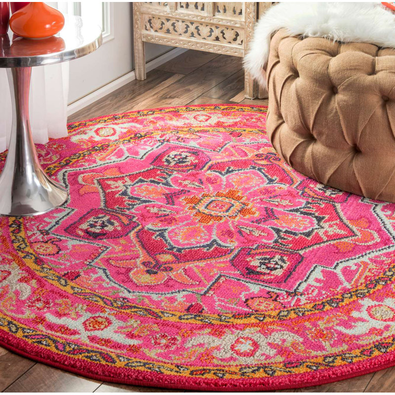 Otisville Pink Rug, Round 160cm