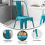 Chaise d'appoint empilable en métal Lily-1677425359