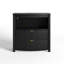 Fluted Curved Bedside Table with Human Sensor Light, Charging Station-62887744