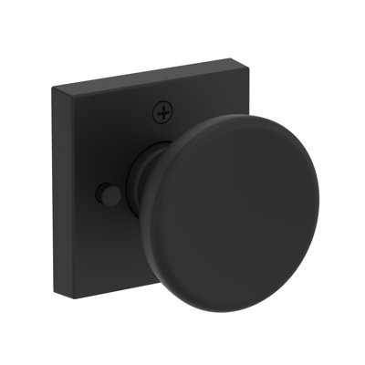 Solvang Privacy Knob with Contemporary Square Rose in Venetian Bronze