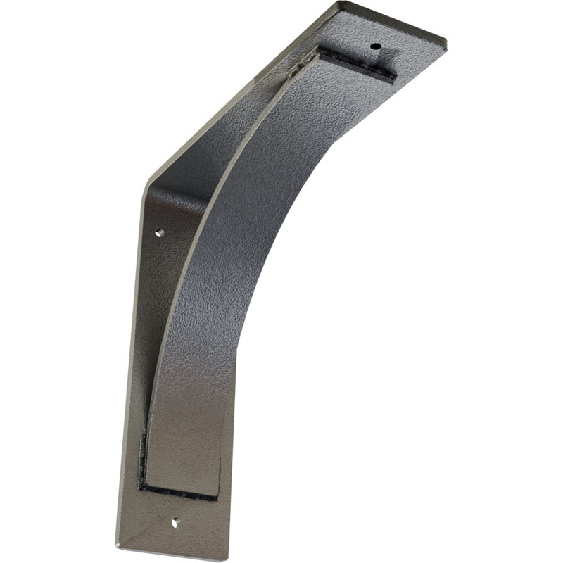 Support en acier Morris, Argent martelé, H 10 po x l 3 po x P 10 po