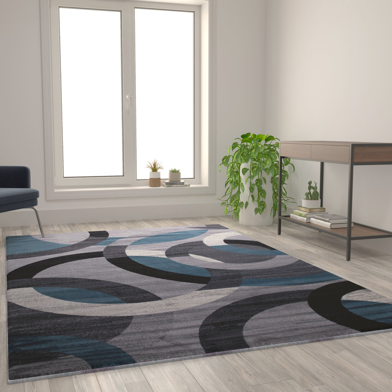 Chouquer Modern Geometric Design Area Rug, Rectangle 8' x 10'