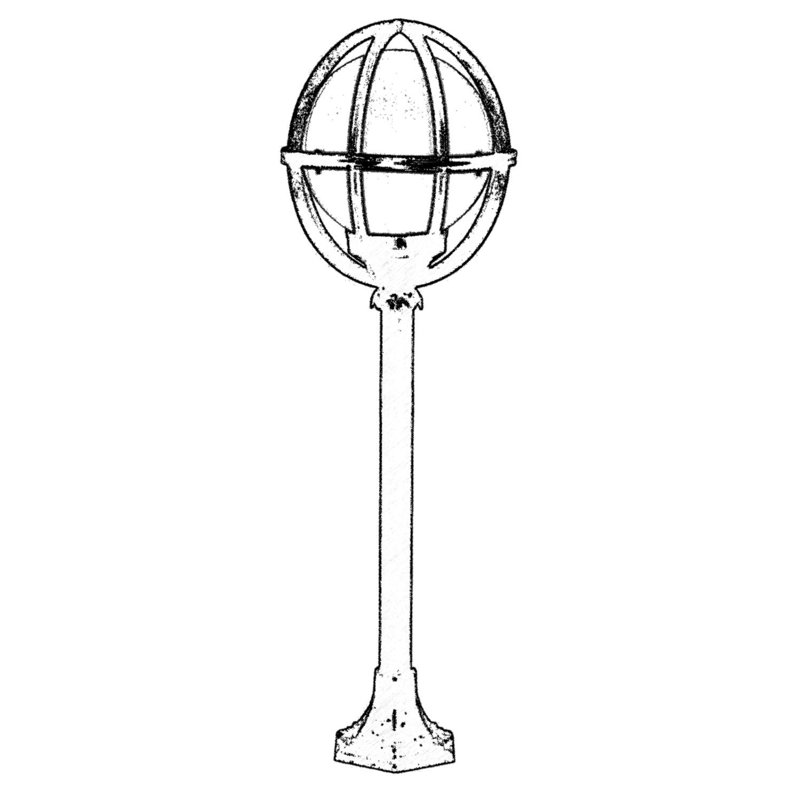 Aarjan Frosted Lamp Post (Full)