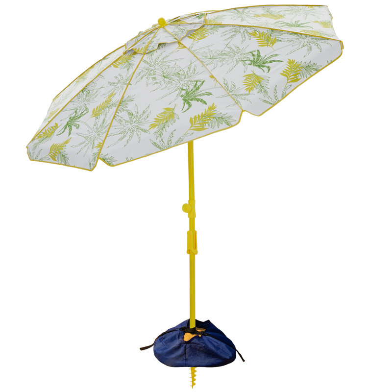 Parasol de plage 5 pi 4 po Moncher, Jaune