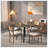 35.43" Round Dining Table, Rustic Brown MDF Kitchen Table for Small Spaces